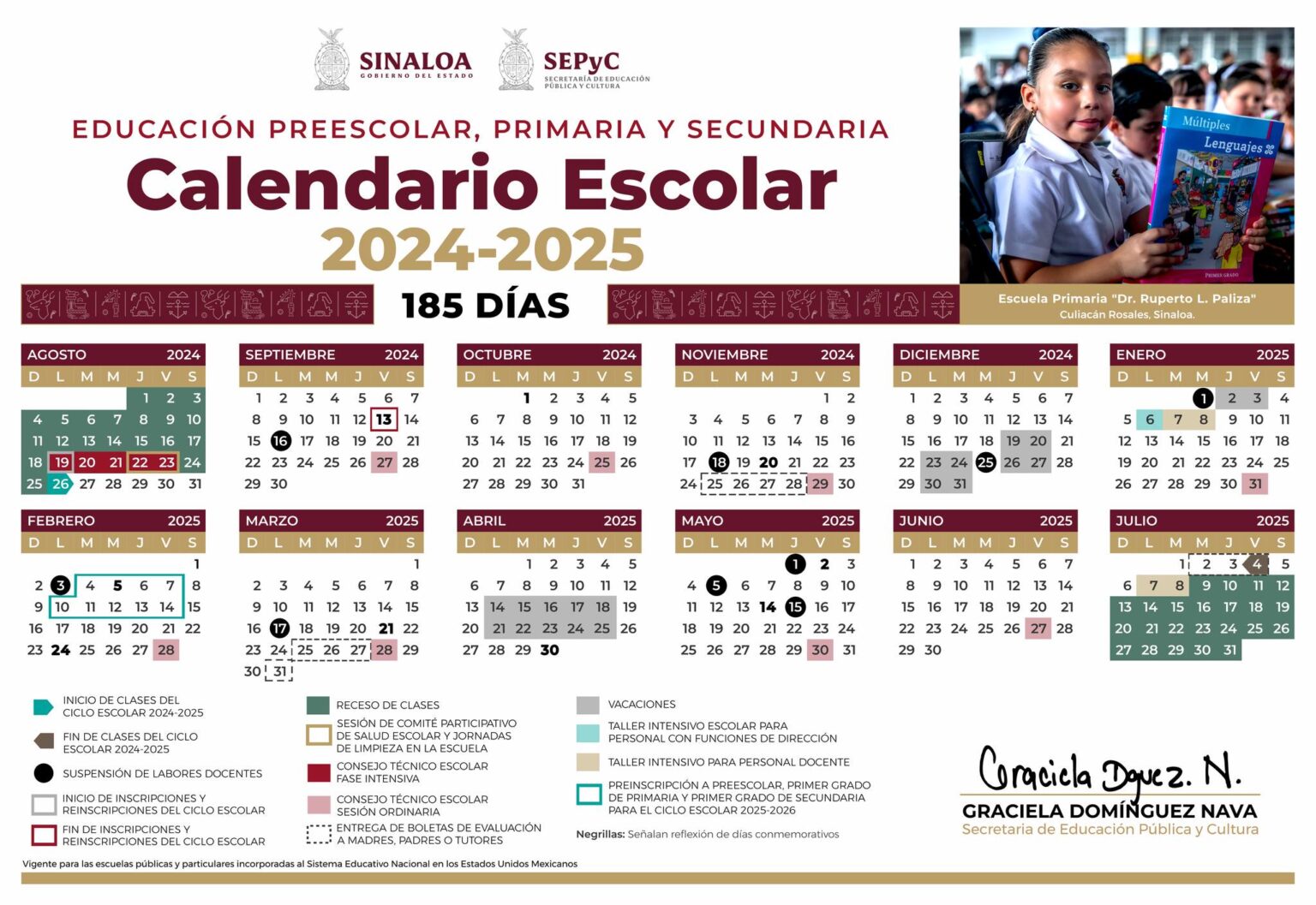 La Sepyc Lanza El Calendario Para El Ciclo Escolar 24-25 En Sinaloa 